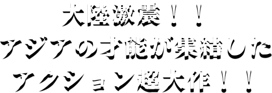 大陸激震！！アジアの才能が集結したアクション超大作！！