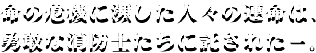 命の危機に瀕した人々の運命は、	勇敢な消防士たちに託された―。